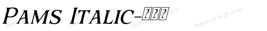 Pams Italic字体转换
